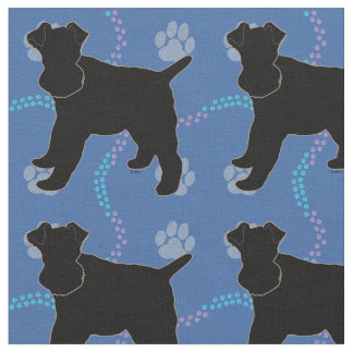 Tissu Chiens de l'ombre - Fil Fox Terrier v2