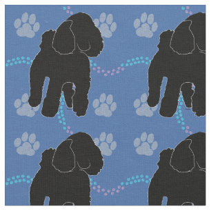 Tissu Chiens de l'ombre - Poodle v3