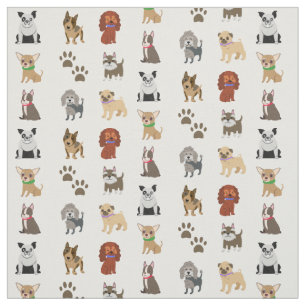 Tissu Chiens et pattes