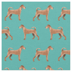 Tissu Chiens irlandais turquoise