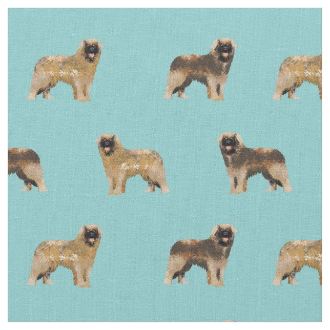 Tissu chiens leonberger bleu clair (Fermer)