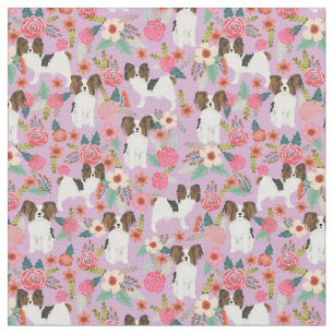 Tissu chiens papillon violet vintage