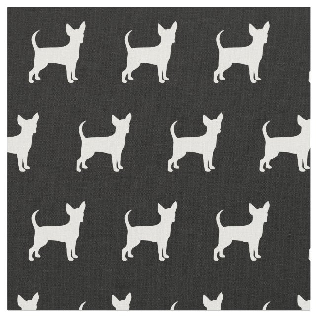 Tissu Chihuahua Chien Silhouette Animal (Fermer)