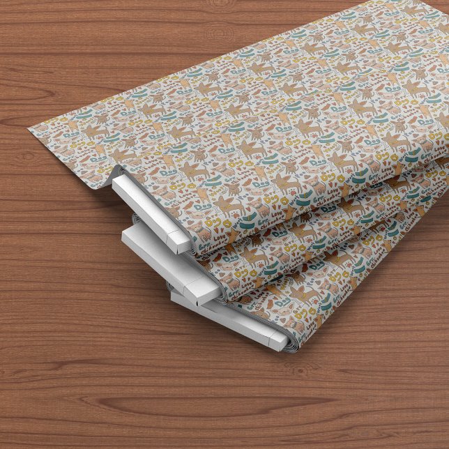 Tissu Chihuahua Chiens Cute Caricature Motif sans coutur (Créateur téléchargé)