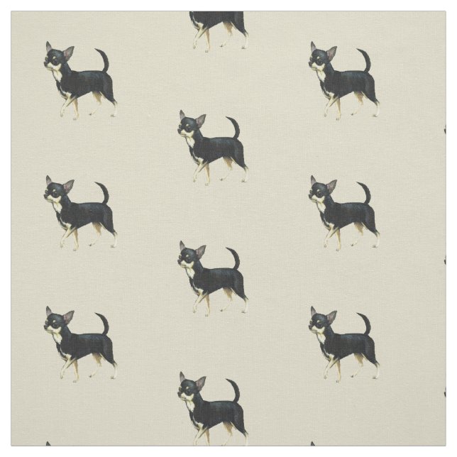 Tissu Chihuahua Dog Art Fabric (Échantillon)
