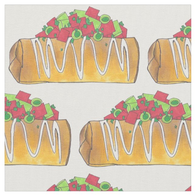 Tissu Chimichangas Southwestern Fried Burrito Tex Mex (Fermer)