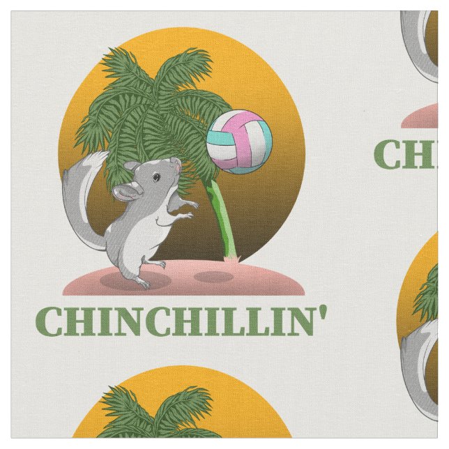 Tissu Chinchilla Chinchillin' Tropical Beach (Fermer)