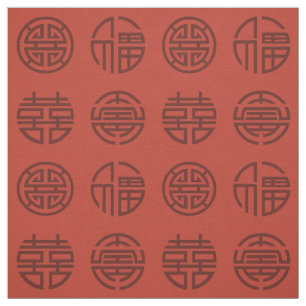 Tissu chinois de symboles
