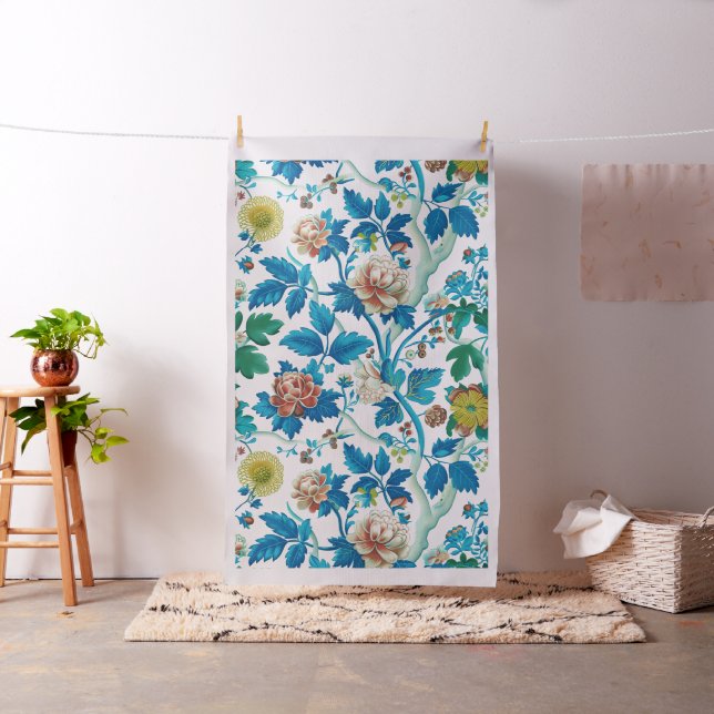 Tissu Chinoiserie colorée Modèle Floral traditionnel (In Situ)