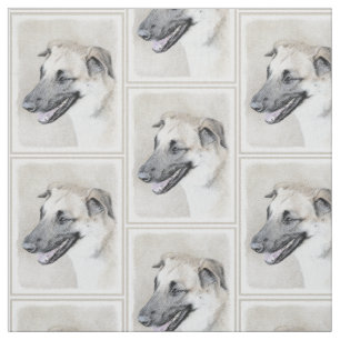 Tissu Chinook (Oreilles Laissées) Peinture - Art Chien o