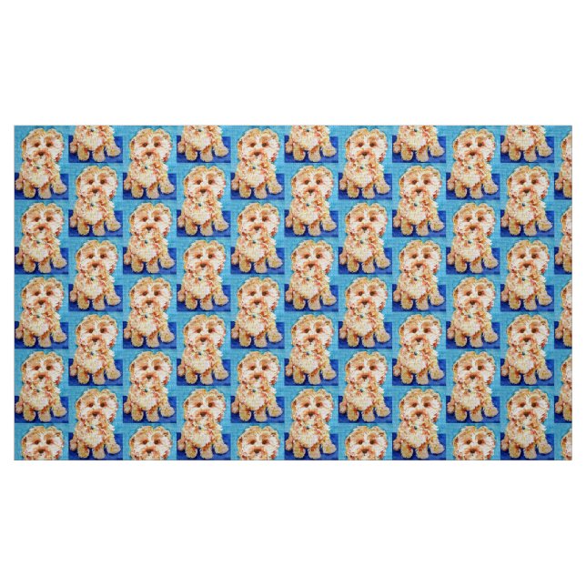 Tissu Chiot "Ollie" de Cavapoo. (Fat Quarter)