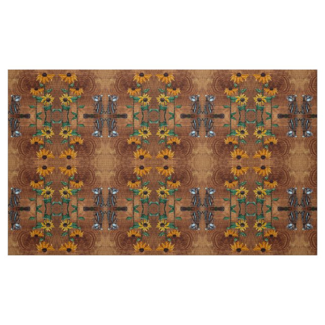 Tissu Chipmunk et Sunflowers (Fat Quarter)