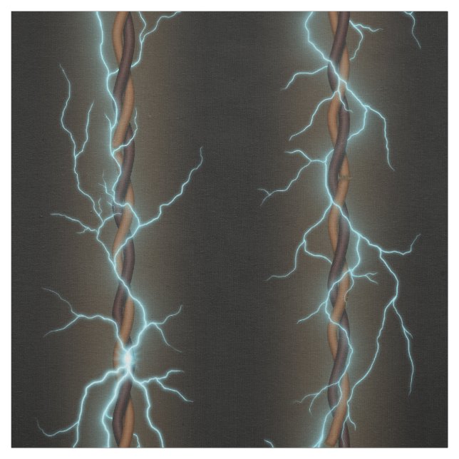 Tissu Choc Électrique Fils Tordus Grunge Industriel (Échantillon)