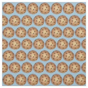 Tissu Chocolat Chip Cookies Blue Bake Vente Dessert Food