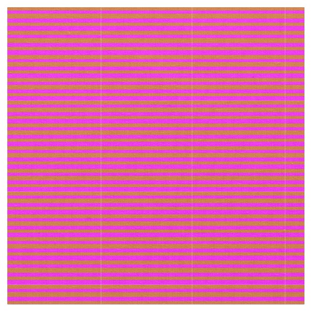 Tissu Chocolat et Fuchsia Lignes/Motif de rayures (Fermer)