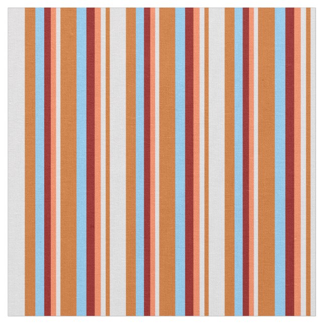 Tissu Chocolat, Lavande, Corail, Rouge & Ciel clair bleu (Fermer)