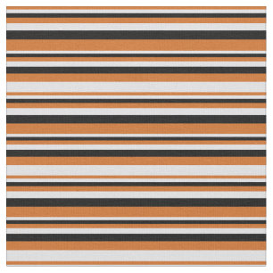 Tissu Chocolat, lavande et Motif noir des bandes