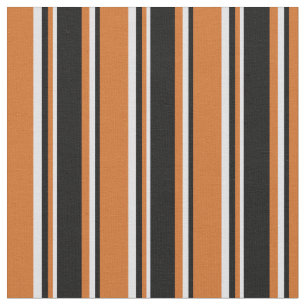 Tissu Chocolat, noir & lavande rayures colorées