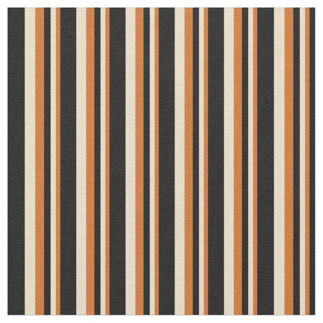 Tissu Chocolat, Tan et Motif noir (Fermer)
