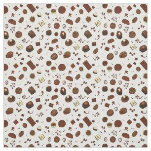Tissu Chocolats chocoholiques et barres de bonbons