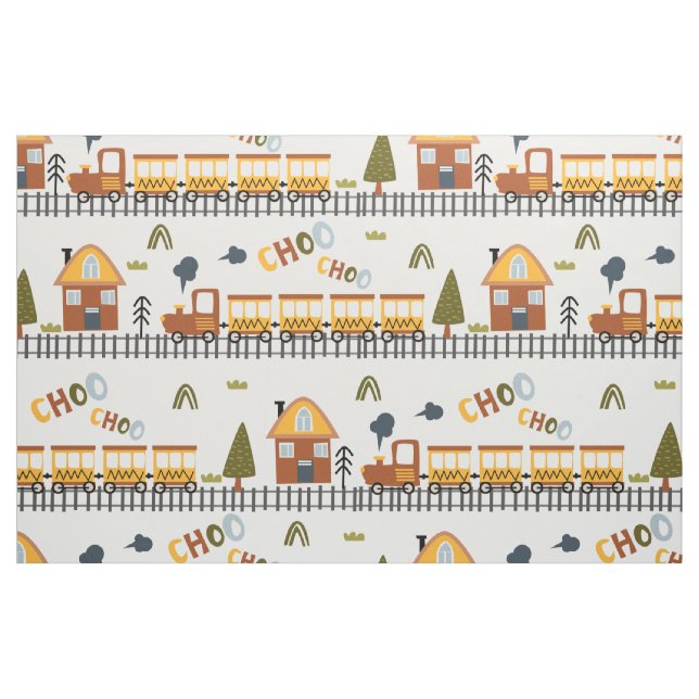 Tissu Choo Choo Train Motif Petite crèche pour enfants (Fat Quarter)
