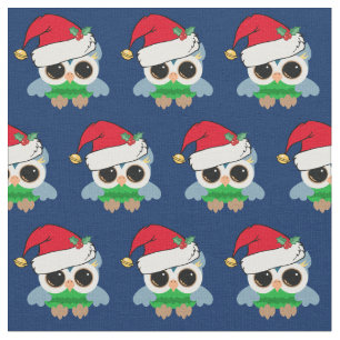 Tissu Chouette de Noël