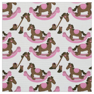 Tissu Chouette mignonne de la petite fille rosée