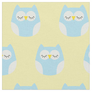 Tissu Chouettes Bébé Sleepy Joli Décor Nourriture
