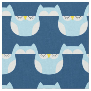 Tissu Chouettes Bébé Sleepy Joli Décor Nourriture