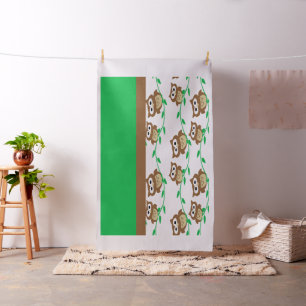 Tissu Chouettes de nom personnalisé à motif