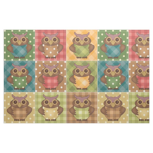 Tissu Chouettes de rapaces (Fat Quarter)