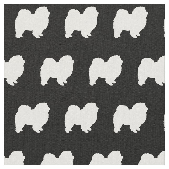 Tissu Chow Chow Dog Silhouette Pet (Fermer)
