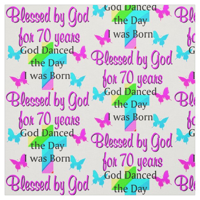 TISSU CHRÉTIEN 70E ANNIVERSAIRE (Échantillon)