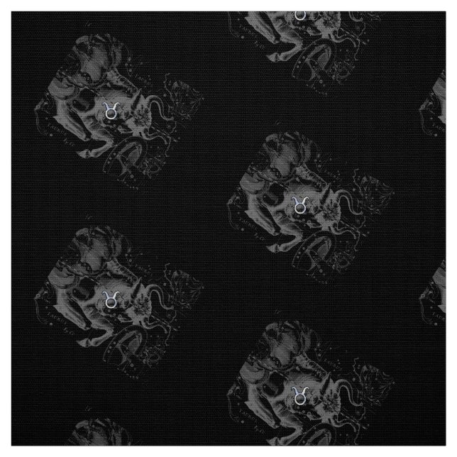 Tissu Chrome Style Taurus Zodiac Connexion Hevelius Blac (Échantillon)