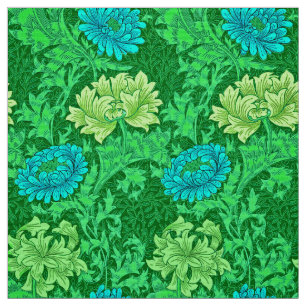 Tissu Chrysanthèmes de William Morris, vert de chaux et