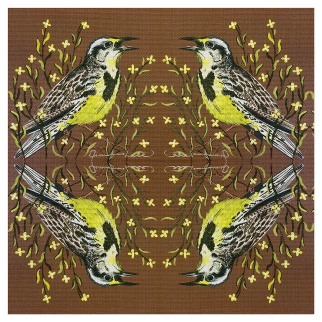Tissu Chute Meadowlarks (Échantillon)