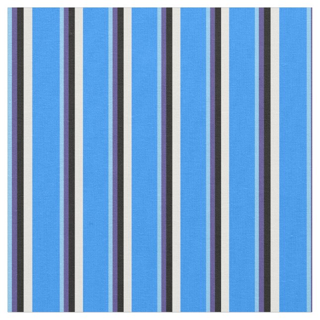 Tissu Ciel bleu, Ardoise bleue, Noir, Blanc & Bleu (Fermer)
