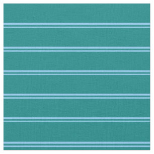 Tissu Ciel bleu clair et Motif rayé Turquoise