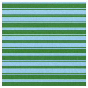 Tissu Ciel bleu clair et Motif vert foncé