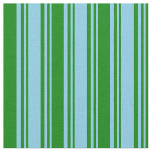 Tissu Ciel bleu et vert Motif à rayures/à carreaux