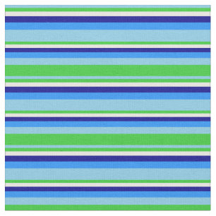Tissu Ciel bleu, Vert citron, Crème à la menthe, Bleu fo