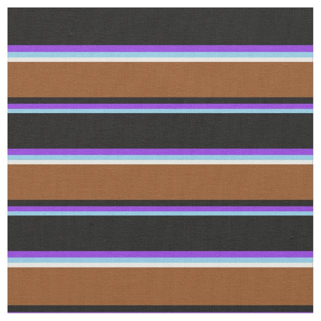 Tissu Ciel bleu, violet, noir, Brown et blanc (Fermer)