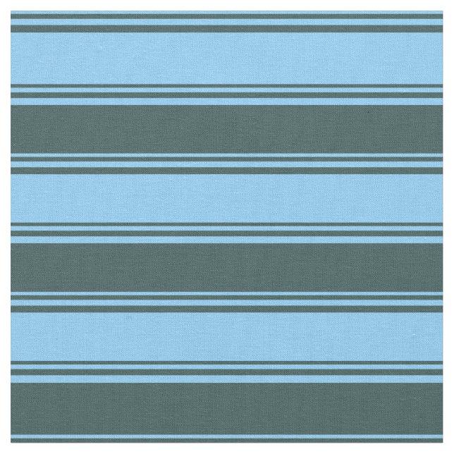Tissu Ciel clair Bleu & Ardoise foncée Gris Lignes de co (Fermer)