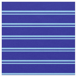 Tissu Ciel clair bleu et bleu foncé lignes Motif