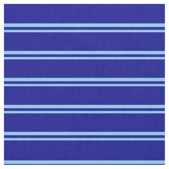 Tissu Ciel clair bleu et bleu foncé lignes Motif (Fermer)