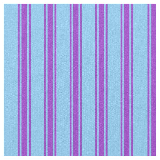 Tissu Ciel clair bleu et Motif couleur orchidée foncée (Fermer)