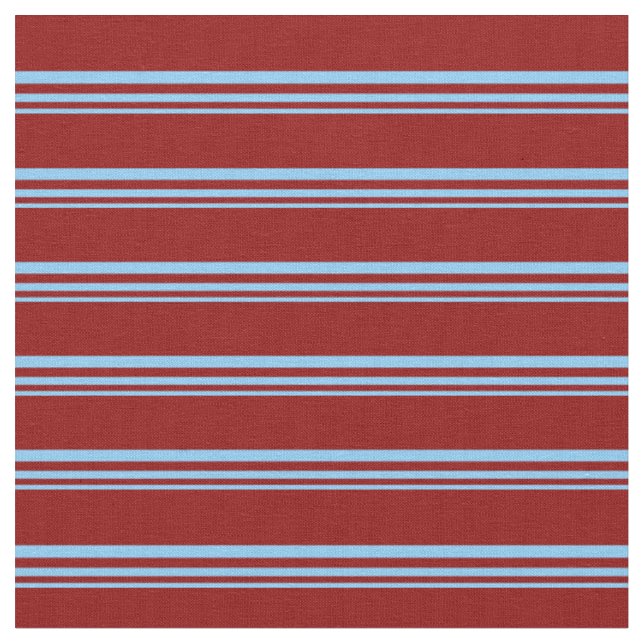 Tissu Ciel clair bleu et Motif rouge foncé (Fermer)