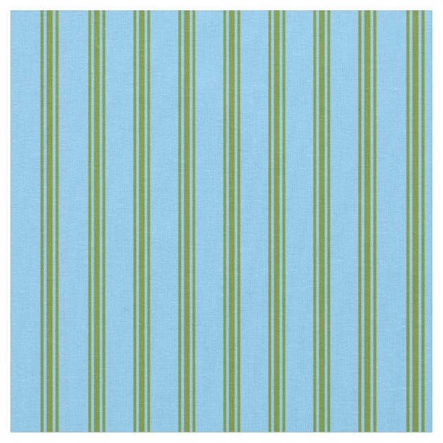 Tissu Ciel clair bleu et Motif vert (Fermer)