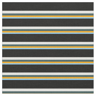 Tissu Ciel clair bleu, orange, gris ardoise, blanc et no