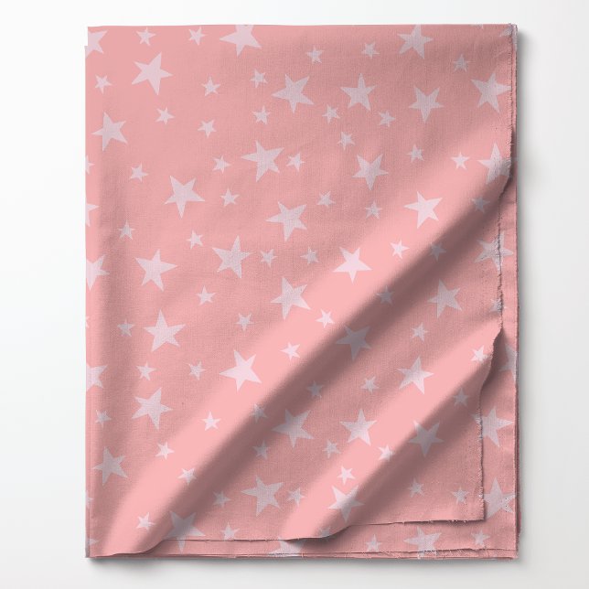 Tissu Ciel Étoilé Rose Pastel Motif Céleste (Créateur téléchargé)
